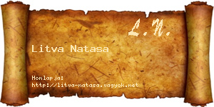 Litva Natasa névjegykártya